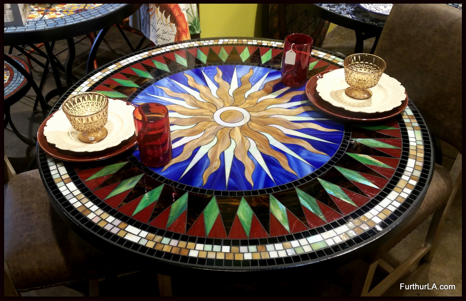 Tile and Glass Mosaic Tables