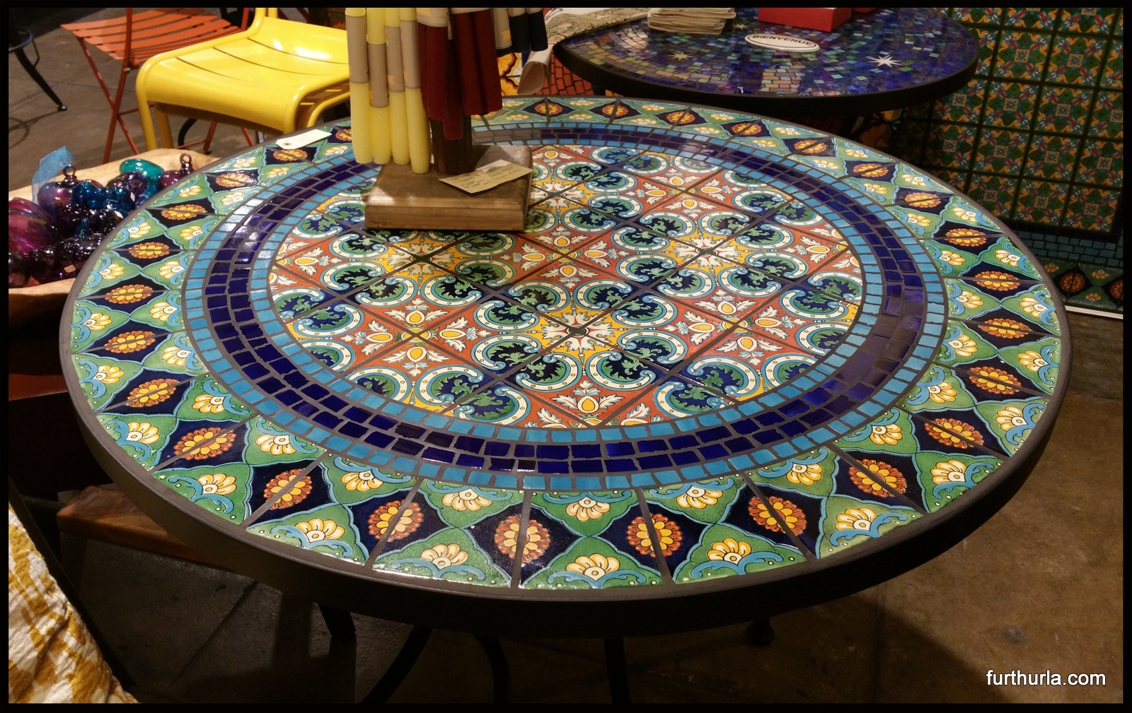 Tile And Gl Mosaic Tables 40 Tile Mosaic Patio Table Grecia